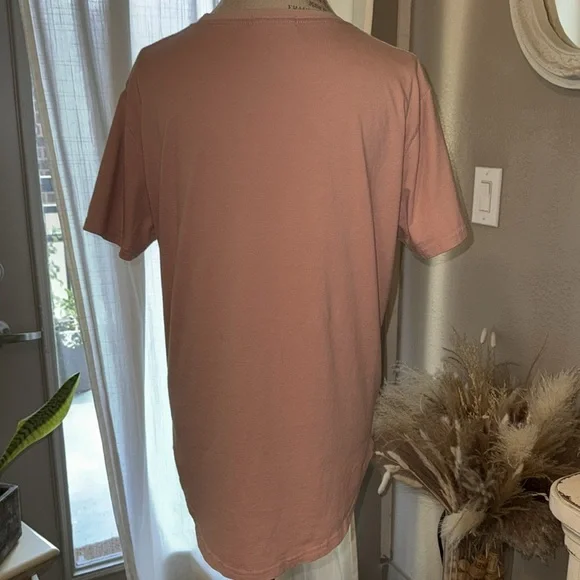 Kliegou men’s light pink mauve shortsleeve shirt nice t-shirt Large - Picture 3 of 7